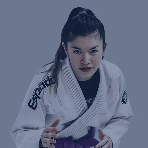 Joy Ip in a white gi