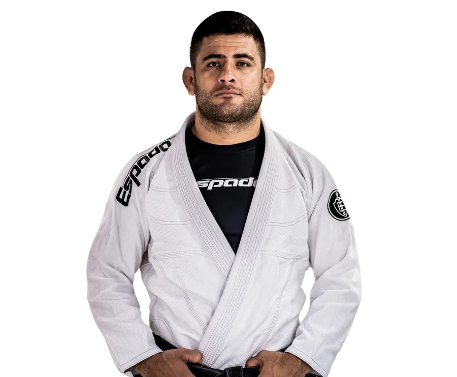 Professor Rodrigo Caporal in a white gi
